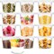 50 Pack 8 OZ Disposable Plastic Cups with Flat Lids,Disposable Ice Cream Cups,Take Away Food Container for Drink,Yogurt,Parfaits,Soups,Snacks,Dessert,Salad,Fast Food,Fruit(With Holes)